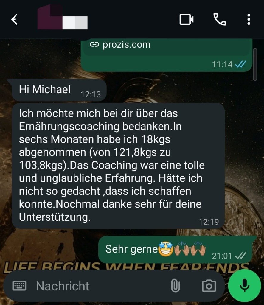 Kundennachricht 6, anonymisiert